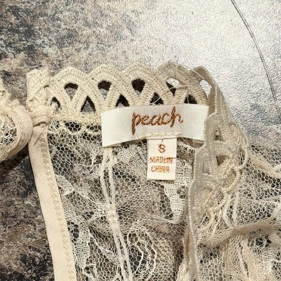 NWT Top Lace Sheer Cottage Romantic Coquette Prairie Feminine Ethereal Small - Picture 3 of 7